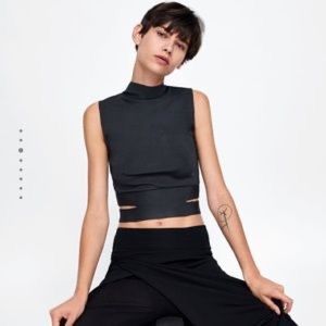 Zara Black Crop Top